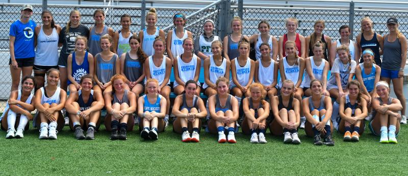 Champions Field Hockey Camp concluded Aug. 5. Shown are (l-r) coaches Reagan Ciabattoni and Anna Stancofski, Morgan Newcomb, Victoria Miller, Emily Wells, Atia Sabbagh, Taylor Ruark, Evelyn Rothe, Sam Swift, Juliette Aird, Kayla Sponaugle, Bri Windish, Izzy Fuscellaro and coaches Riley Klopp and Darby Klopp. In middle are Lexi Silicato, Addison Hedrick, Isabella Mekulski, Lulu Rishko, Ally Miller, Norah Block, Alyssa McCarthy, Addison Breneman, Chloe Wood, Alex Ellis, Katie Cerf and Cadence McMahon. In front are Avary Miller, Aubrie Myers, Devon Degregory, Maddie Long, Rylie Cathcart, Claire Lopez, Regan Best, Allaire burton, Addison Wood, Lauren Carchetti, Maddie Mastriana and Lina Frederick.