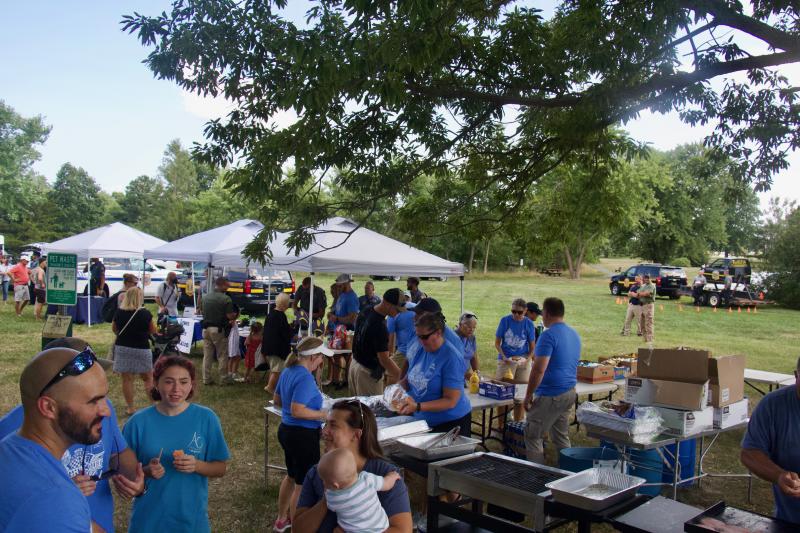 First responders, supporters, volunteers, and city officials gathered in George H.P. Smith Park for a night of fun, food and education.