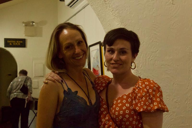 Former actor Annie Winnard, left, and Rose Seyfried were able to catch up and talk about the impact Rehoboth Summer Children’s Theatre had on their lives.
