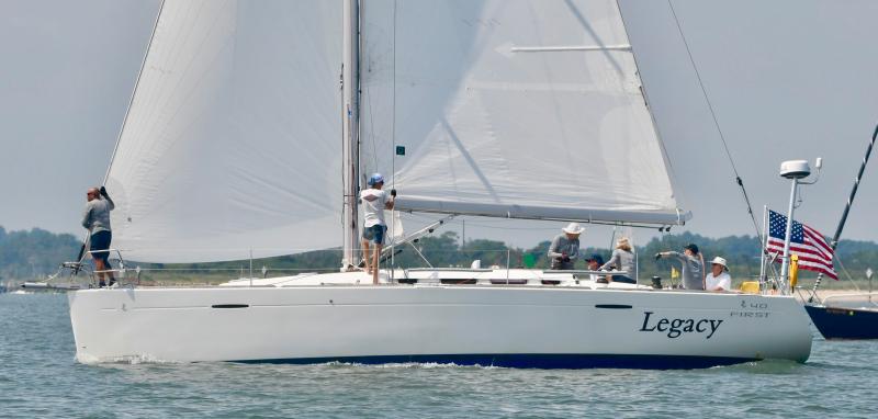 Legacy, captained by Nick Carter, sails to a fifth-place finish in the racer cruiser class. Carter, an LYC member and former commodore, is one of the founders of the Cape-to-Cape Challenge.