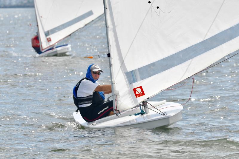 Jim Knab of Rehoboth Bay Sailing Association finishes fourth overall as the top local sailor in the Sunfish regatta.