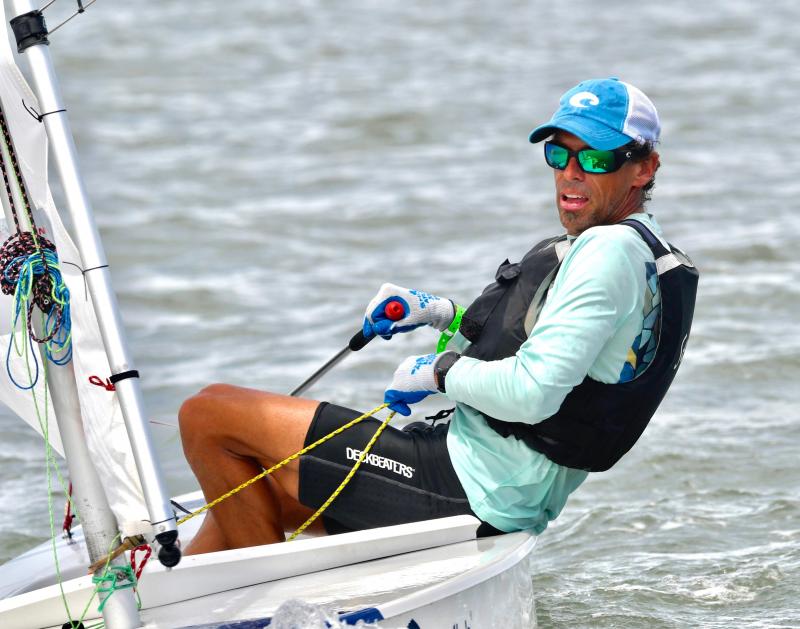 David Slavinski, sailing for the Lavallette Yacht Club in Lavallette, N.J., dominated the Sunfish regatta, winning the championship and finishing first in five of seven races.