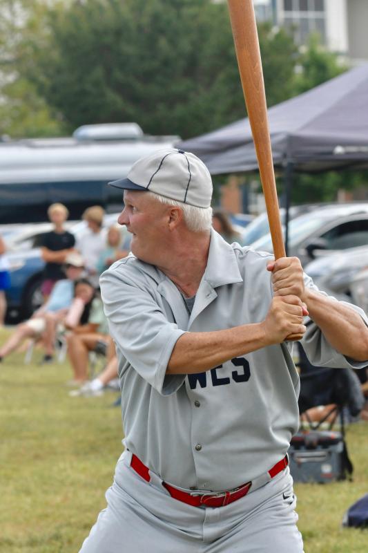 Rhawn “Shorty” Short waits for a pitch to drive it to left field. He has baseball in his blood – his father pitched for the Phillies from 1959 to 1973.