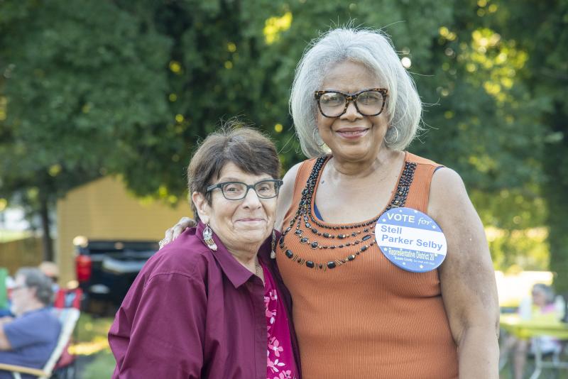 Dr. Michaela Coffaro of Milton, left, and Stell Parker Selby pause for a photo at the event. RD 20 includes Milton, Lewes and surrounding areas of Sussex County.