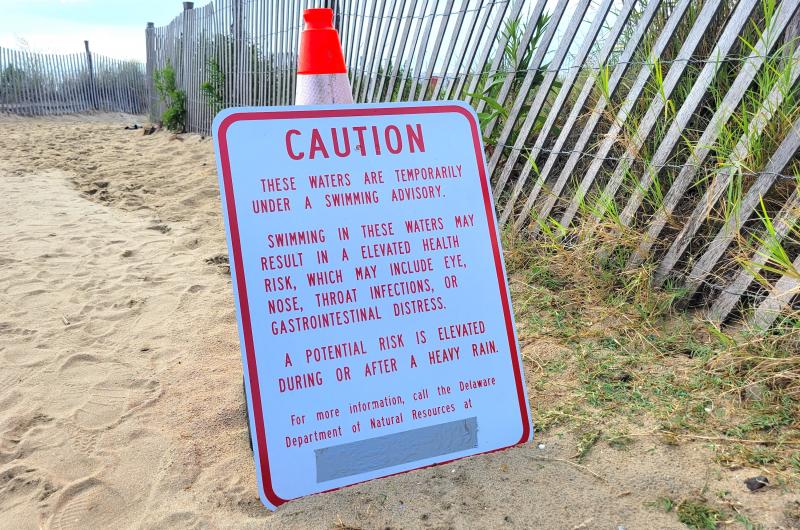 For the fourth time this summer, DNREC has issued a water-quality advisory for Rehoboth Beach. The advisory is for the beaches around the Rehoboth and Virginia avenue areas. FILE PHOTO
