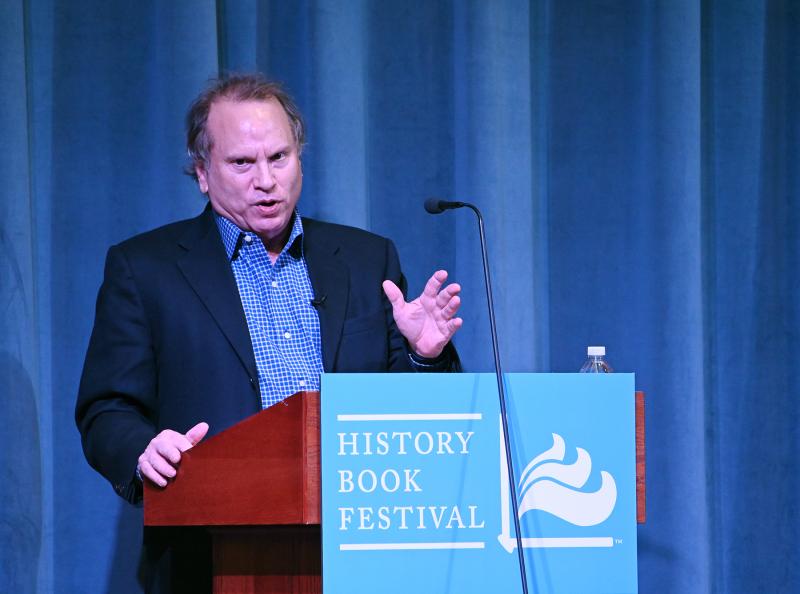 Author Buzz Bissinger talks about his latest book, “The Mosquito Bowl,” a true story about a football game played in the Pacific Theater of World War II between soldiers feuding over their college gridiron glory days. As with his other book, “Friday Night Lights,” Bissinger says sports is only a small part of the overall story. NICK ROTH PHOTO