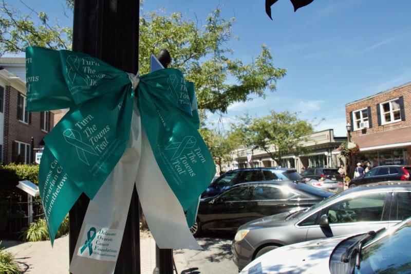 The Delaware Ovarian Cancer Foundation is turning towns teal across the First State in September for ovarian cancer awareness. Residents and visitors will notice ribbons on various posts throughout Lewes during the month.