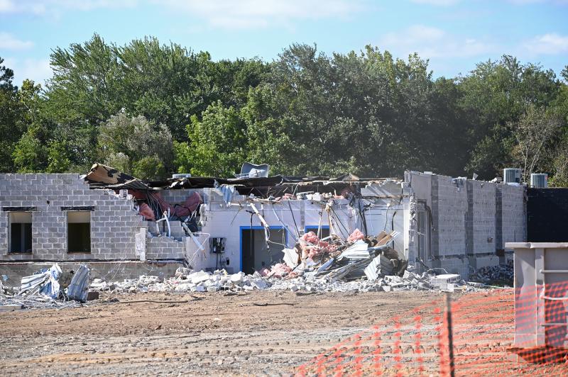 While work continues on the east side, crews have also started on the western side of the building Sept. 23.