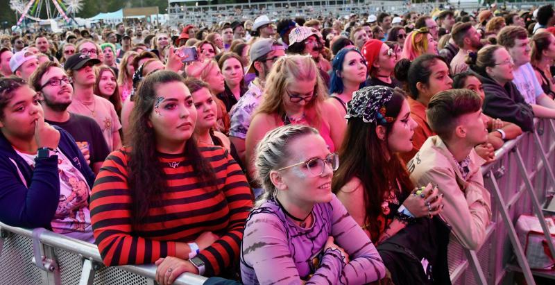 To get a good viewing spot at the main stage, you have to arrive early and stake your claim. Concerts continue on four stages starting around 3 p.m. RON MACARTHUR PHOTO