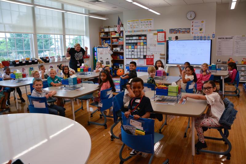 Tracey Keller’s first-grade class is happy to be back at school at Milton Elementary. SUBMITTED PHOTO