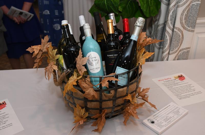 A basket of fine wines were raffled off at the event.