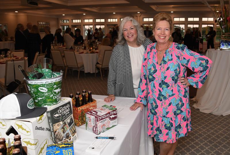 Ready to get a ticket for the Dogfish Head raffle are Mary Beth McDonough, left, and Alice Hoens.