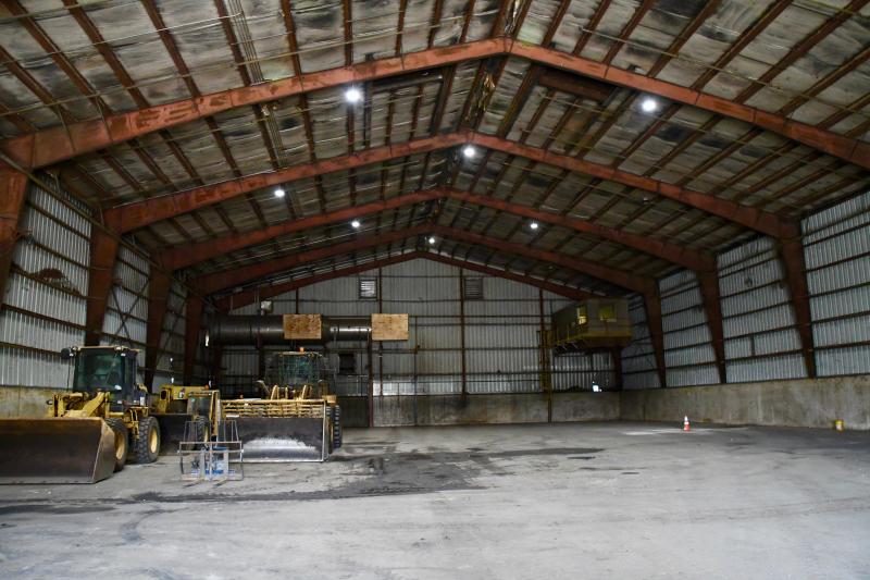 The existing pelletizing plant warehouse would be converted to an enclosed facility for trucks to unload poultry waste.