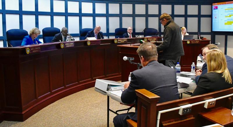 Appellant Terry Bartley presents his appeal case to Sussex County Council during an Oct. 11 meeting.