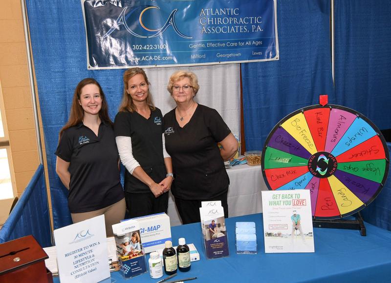 Atlantic Chiropractic Associates is represented by (l-r) Dr. Crystal Crate, Kathy Riddle and Ann Mucha.