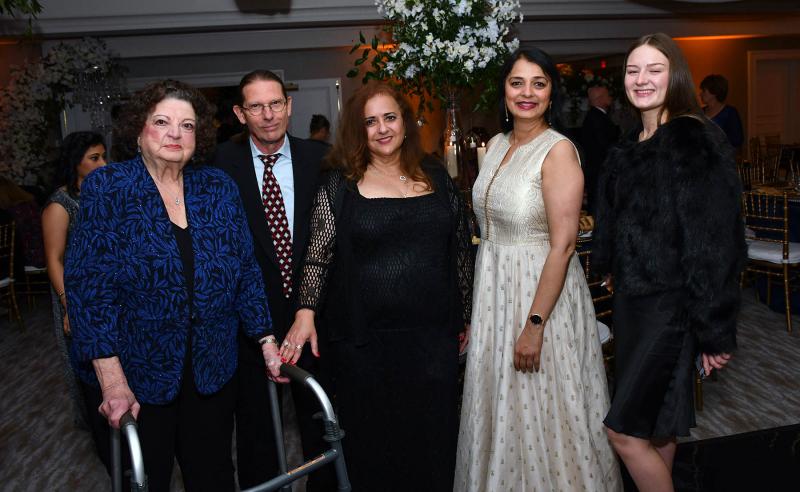 Getting together at the event are (l-r) Arlene Lucajko, Jim and Elsie Perone, Aparna Patel and Adayna Billbrought.