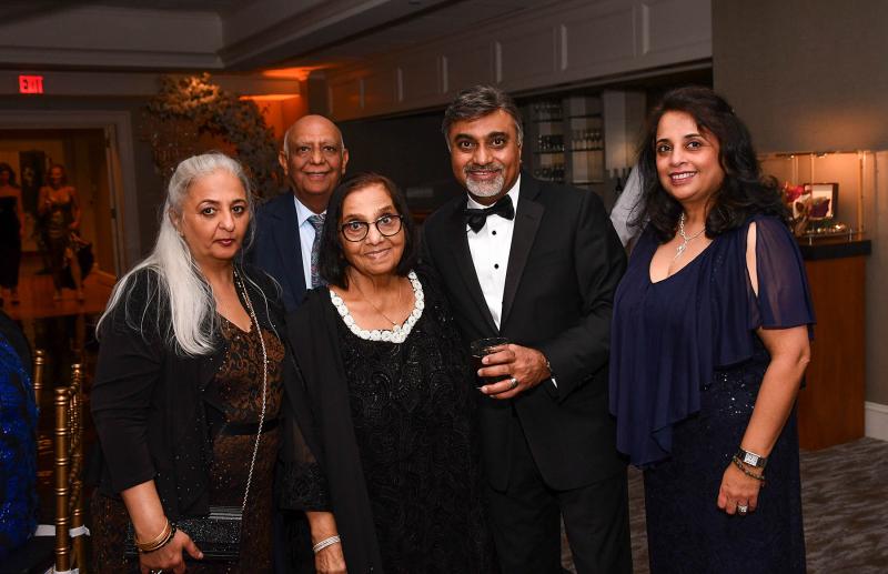 VIPs attending the event are (l-r) Sheetal Mirpuri, Ashok Mirpuri, Lajwanti Keswani, and Harry and Sonia Keswani.
