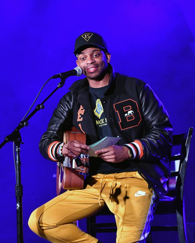Jimmie Allen answered questions throughout his Friday night concert for young fans.