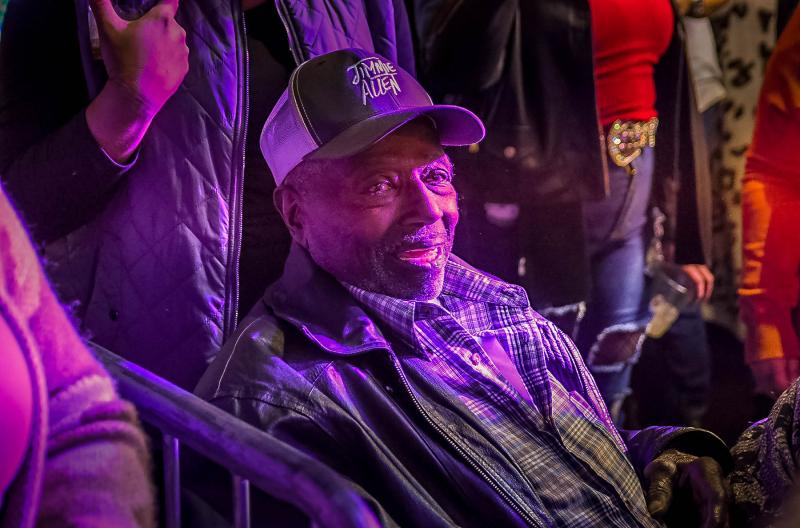 Jimmie Allen’s grandfather William Jefferson watches with pride at every concert he can take in.