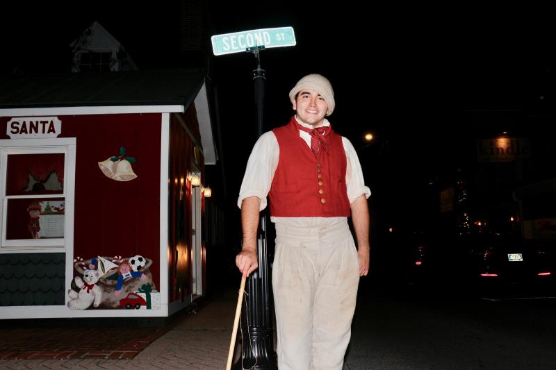 This town crier seemed puzzled by the camera, but knew how to point people in the direction of some hot cider. He said he fancied rum, not fancy things.