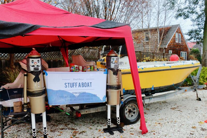 The Stuff A Boat community food drive was sponsored by Nautical Academics Captains School, which had a boat on the Lewes Historical Society’s main campus to accept nonperishable goods. Donations were taken to the Cape Henlopen Food Basket Dec. 5 following the two-day drive.