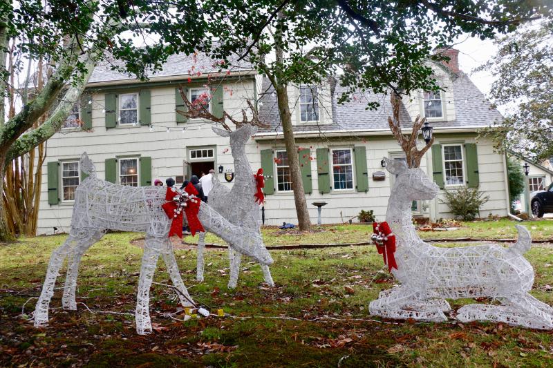 While a classic in our eyes, these light-up deer decorations are modern compared to the vintage house at 420 Kings Highway. The home was built around 1780.