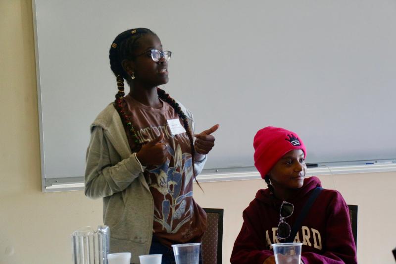 Dinah Dowe and Zaria Speaks, members of the Black Girls Dive Maryland Chapter, talk about the number of positives that can come from removing pollutants from the water.
