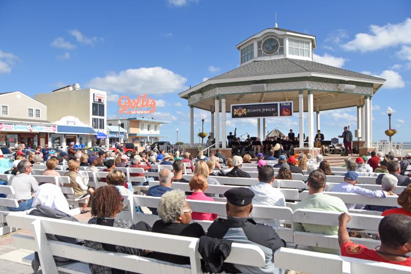 The Cape High Jazz band performs countless times each year, including this free performance at the Bandstand in Rehoboth Beach as part of the 2016 True Blue Jazz Festival. NICK ROTH PHOTO