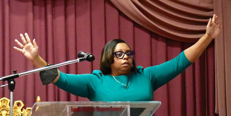 MLK service worship leader is Nika Drew Reid, a member of Wesley Chapel U.M. Church in Slaughter Neck and supervisor of support services for the Indian River School District.
