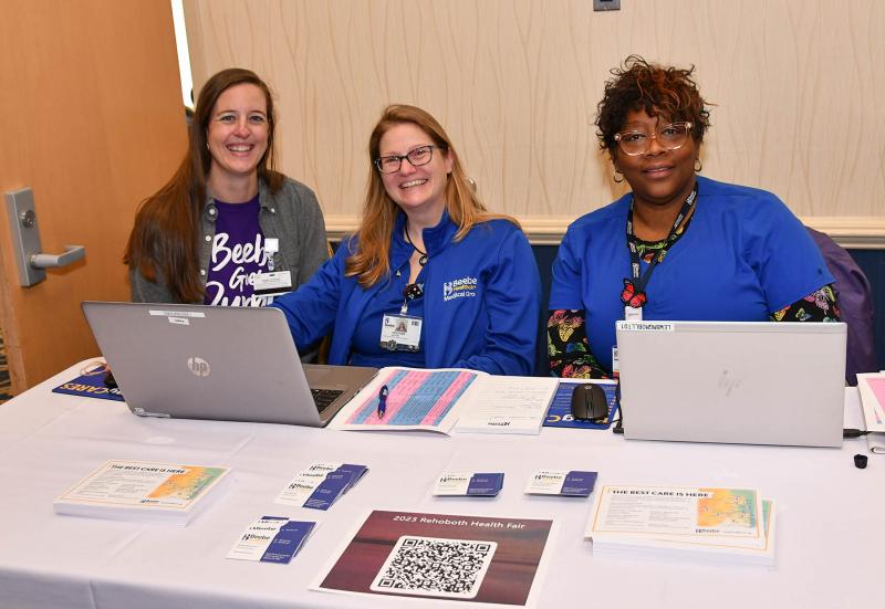 Able to find you a physician are (l-r) Lindsey Atkins, Heather Williams and Charlene Haskins-Babb of the Patient Access and Referral Center with Beebe Medical Group.