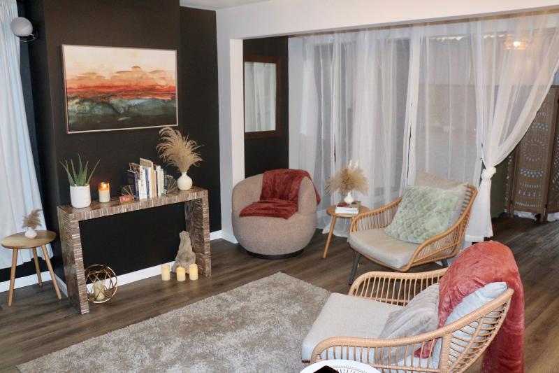 Rachel Cowie and Ryan Smith hope their waiting room becomes a destination clients spend time in before and after their treatments. The room will host various workshops on holistic wellness.