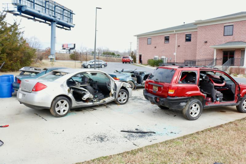 Serious auto accidents appear to be on the rise in the Cape Region. Lewes firefighters train on totaled cars adjacent to Station 2 to learn rescue techniques in unique situations.