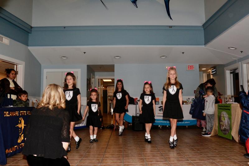Instructor Lindsey Mayo leads the girls of McGough Academy in a traditional Irish dance. Shown are (l-r) Mayo, Kendall Sager, Alanna Mayo, Emma Emerick, Abigail Smyth and Lily Stuckey.