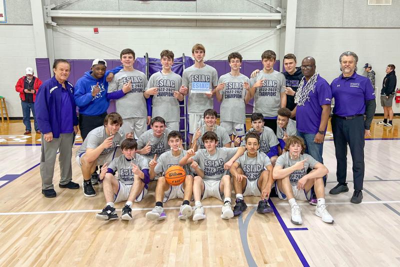 The Royals enjoy the taste of their victory. Shown in back are (l-r) assistant coach Lynn Moore, assistant coach Jeremiah Hannah, Andrew Collins, Malachi Light, Carter Breasure, Cale Pettyjohn, Gabriel Jonas, Garret Bound, coach Marc Hannah and assistant coach David Higgins. In middle are Chet Furmanek, Gideon Woods, Edward Higgins, Jackson Ward and Seth Mifflin. In front are Christian Worley, Kasey Bell, Mason Bohinski, Xavier Efford and Dylan Briggs. DAN COOK PHOTOS