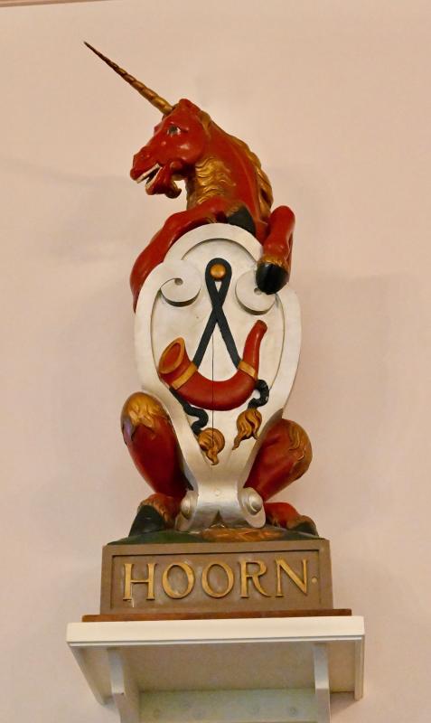 This is a replica of the Hoorn coat of arms included among the many interesting artifacts and displays at the Zwaanendael Museum in downtown Lewes.