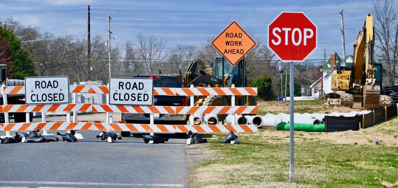 Salt Marsh Boulevard is closed to make way for site work being done on a new roundabout at the Plantation Road-Beaver Dam Road intersection. Salt Marsh will no longer intersect Beaver Dam Road. RON MACARTHUR PHOTO