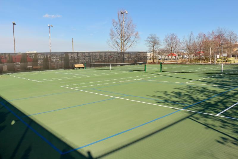The surface on the tennis/pickleball and basketball courts was replaced during summer 2022. Athletes say they are having problems with dead spots across the courts interfering with play.