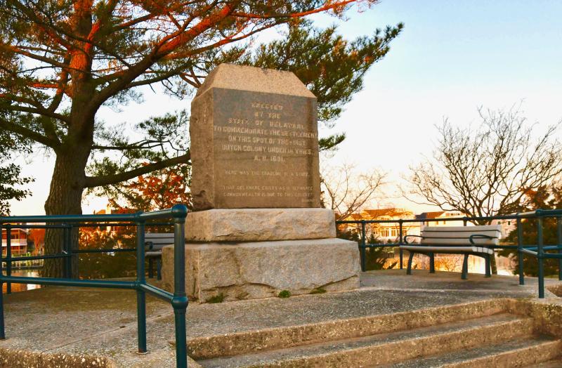 The DeVries Palisade monument marks the spot of the first European settlement along Delaware Bay. The monument on Pilottown Road was dedicated on Sept. 22, 1909, and is in the National Register of Historic Places.