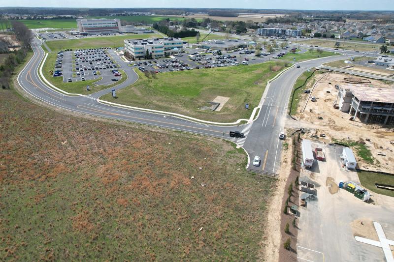DelDOT has plans to extend a stub road adjacent to the Beebe Healthcare campus to provide a connector road between Route 24 and Airport and Old Landing roads. NICK ROTH PHOTO