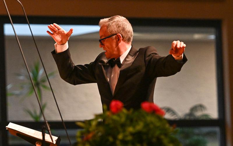 Dr. Colin Armstrong directs the Southern Delaware Chorale during the April 30 “A Spring Bouquet” at Epworth United Methodist Church.