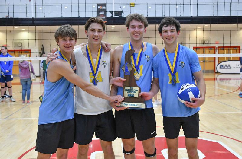 Cape captains sharing a trophy moment are (l-r) Talan Stephens, Niko Panyko, Dylan Henry and Brady Lamb.