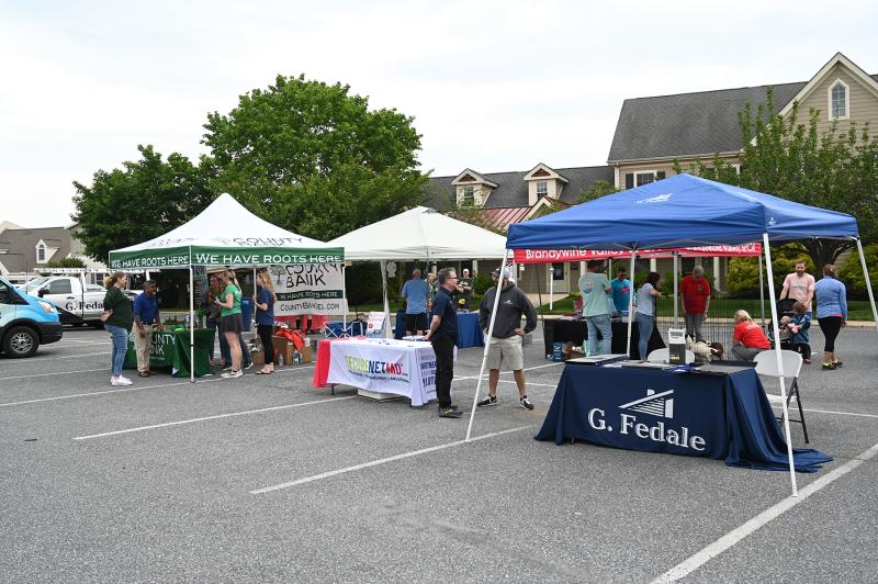In addition to kids’ activities, the event featured a wide selection of vendors, including (l-r) County Bank, SecureNet and G. Fedale.