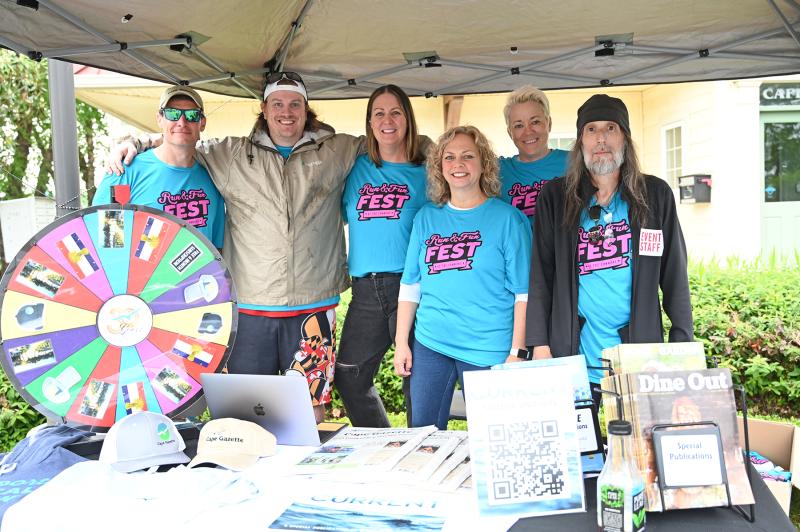 The Cape Gazette staff helped to make the inaugural event a success. Shown are (l-r) Publisher Chris Rausch, reporter Aaron Mushrush, sales rep Lauren Zaniewski, Editor Jen Ellingsworth, Contributing Creative Director Tracy Toscano and Photo Editor/IT Manager Chris Foster.