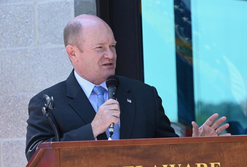Sen. Chris Coons played a key role in obtaining federal funds for the new Bethany Beach Training Site fitness facility.