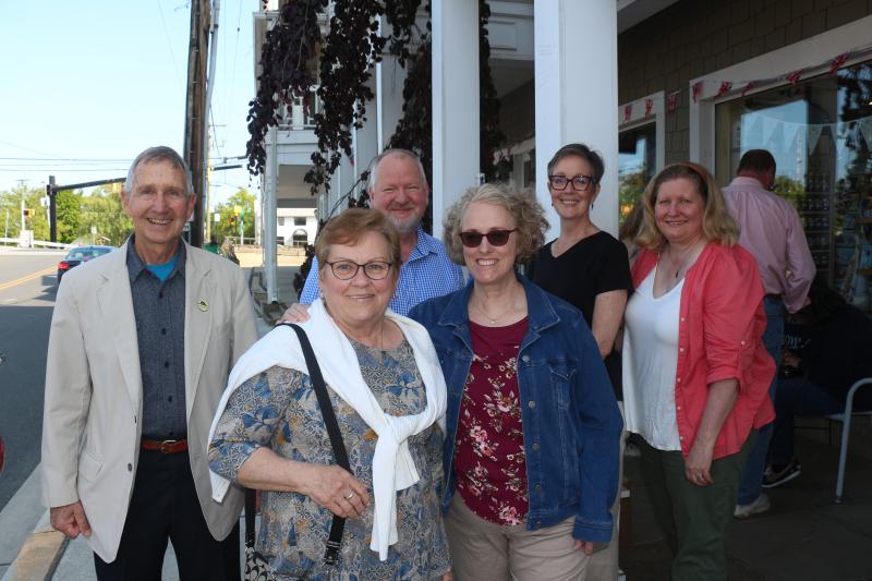 Puzzles and Lewes Gourmet have been a source of income for a number of employees over the years. Karen Sharkey was hired May 5, 1995, and Judy Doyle shortly thereafter. Shown are (l-r) original owner Gavin Braithwaite, Doyle, current owner Tim Southerst, Sharkey, original owner Lou Braithwaite and current owner Andrea Spuck.