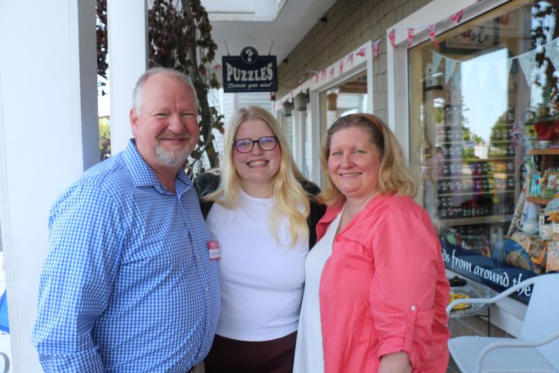 About seven years ago, Tim Southerst and Andrea Spuck purchased Puzzles and Lewes Gourmet from Gavin and Lou Braithwaite. Their three children all worked there at one point in time. Elizabeth Southerst, middle, is now a teacher in the Cape Henlopen School District.
