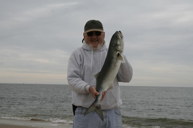 Surf fishing on the beaches of Delaware