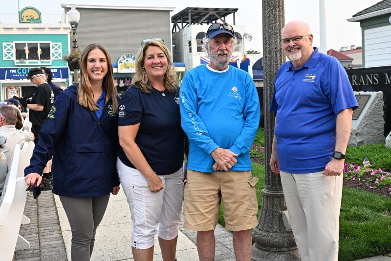 Special Olympics Delaware workers and volunteers gathered at the event are (l-r) Corrine Plummer, Lisa Smith, Len Leshem and Greg Nolt.
