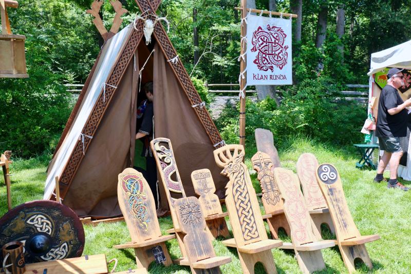 Boone, N.C.-based Klan Runda offers authentic, handmade Celtic-, Norse- and Viking-inspired furnishings made by Yarema Buckolz (Jeremy Buchholz). See more at klanrunda.com. AARON MUSHRUSH PHOTO