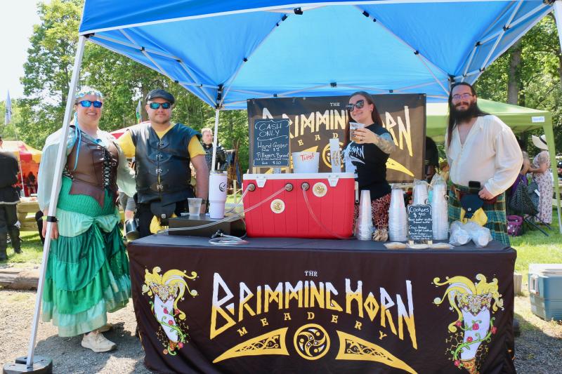 Adding to the enjoyment of the festival were delicious drinks from The Brimming Horn Meadery. All of the talk on festival grounds was about the hard ginger ale and commemorative Party Like It’s 793 mead made with wildflower and buckwheat honey. AARON MUSHRUSH PHOTO